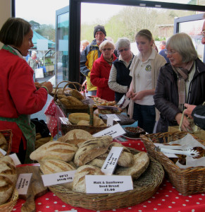 Hope’s fabulous array of homemade bread at Helston Farmers’ Market.